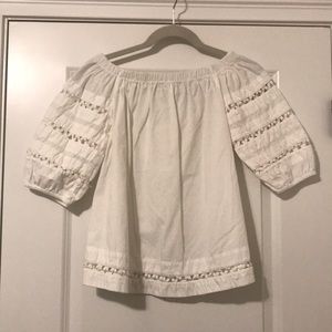 Crown & Ivy White Off the Shoulder Top